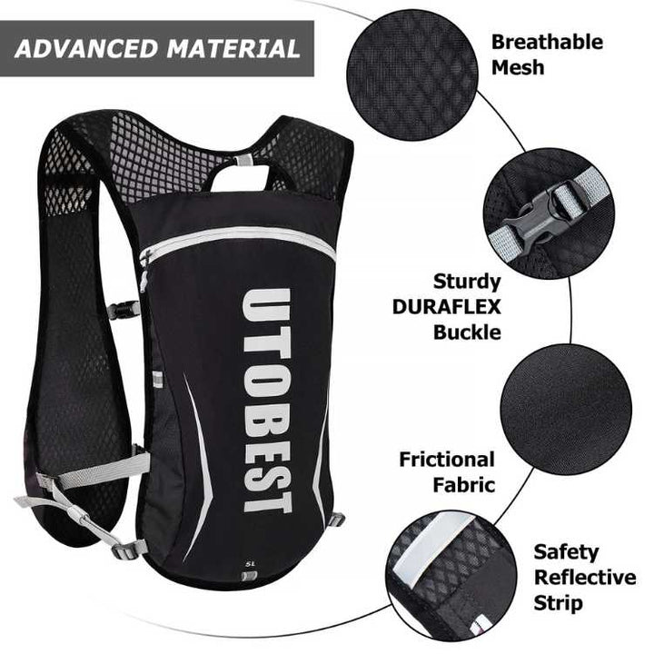 Lisslune | Hydration Running Vest for Trail Running - Lightweight, Adjustable, and Comfortable Backpack for Outdoor Sports and Long Distance Races