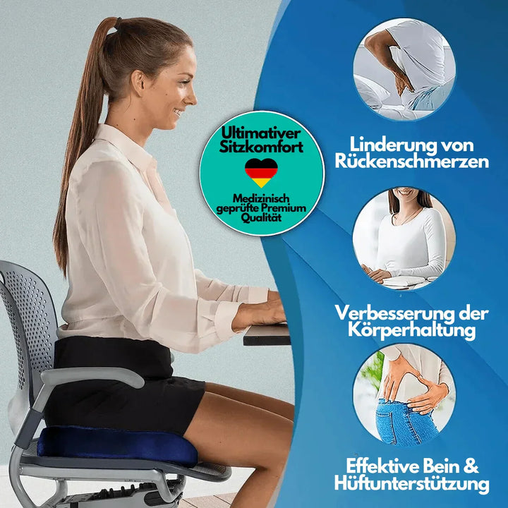 Lisslune | Ergonomic 4D Comfort Seat Cushion with Orthopedic Support