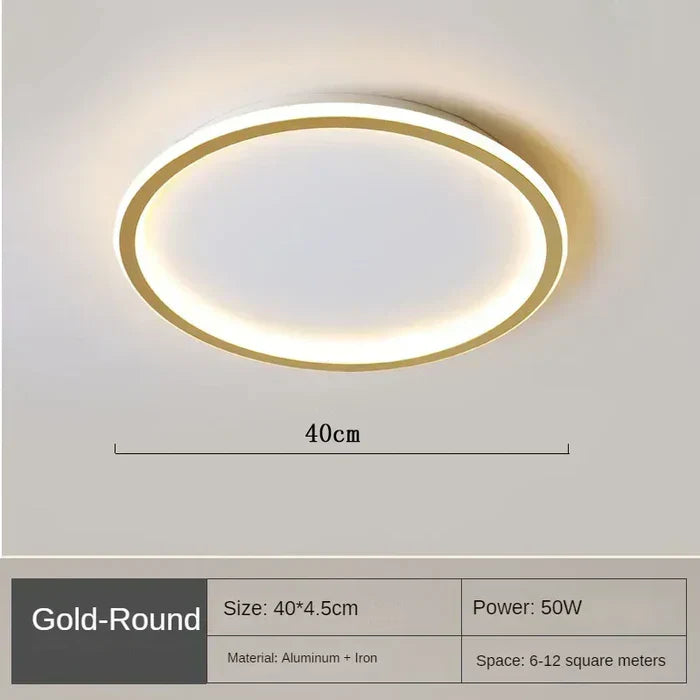 Lisslune | Scandinavian Round Ceiling Lamp - AuroraSphere