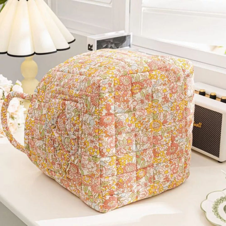 Lisslune | Floral Canvas Storage Basket for Home Organization