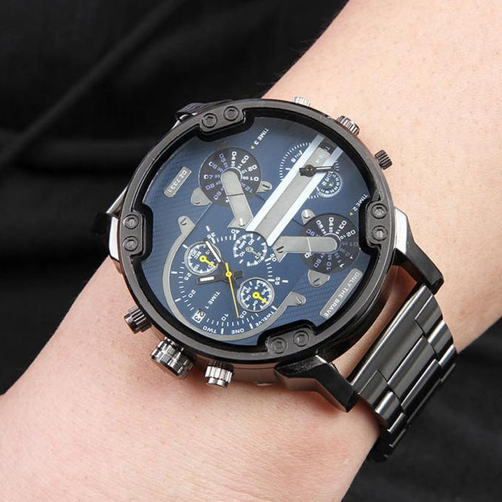Lisslune | Stainless Steel Chronograph Quartz Watch – Elegant Men’s Luxury Timepiece