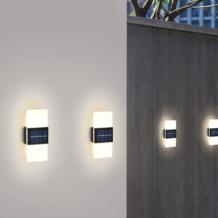 Lisslune | LumaZen Solar LED Wall Lamp | Weatherproof | Solar Powered Outdoor Lighting | Garden & Patio Decor