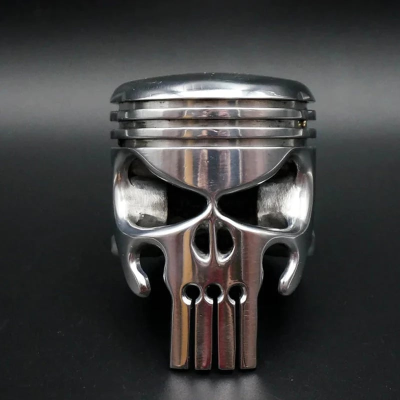 Lisslune | Piston Art Skull Keychain