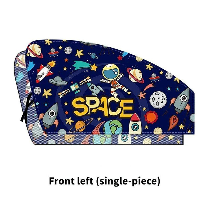 Lisslune | Universal Magnetic Car Side Screen Sunshade - Cartoon Curtain for Kids' Sun Protection and Thermal Insulation