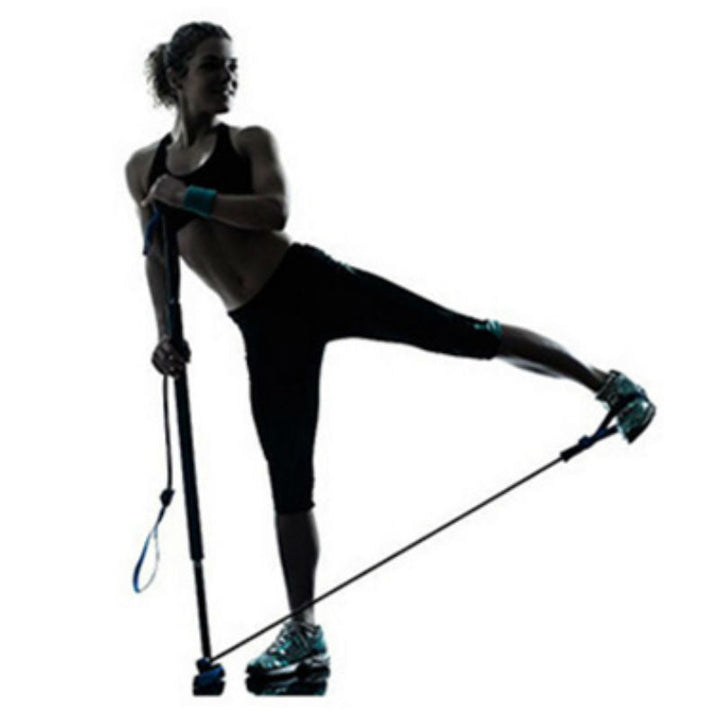 Lisslune | 8-in-1 Portable Pilates Bar Kit with Resistance Band, Foot Loop, Ideal for Home Total Body Workout, Gym, Weightlifting