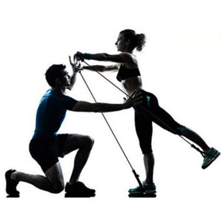 Lisslune | 8-in-1 Portable Pilates Bar Kit with Resistance Band, Foot Loop, Ideal for Home Total Body Workout, Gym, Weightlifting