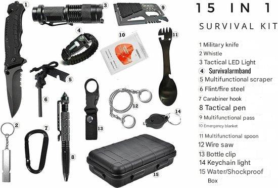 Lisslune | 15-in-1 Emergency Kit - SurvivorX