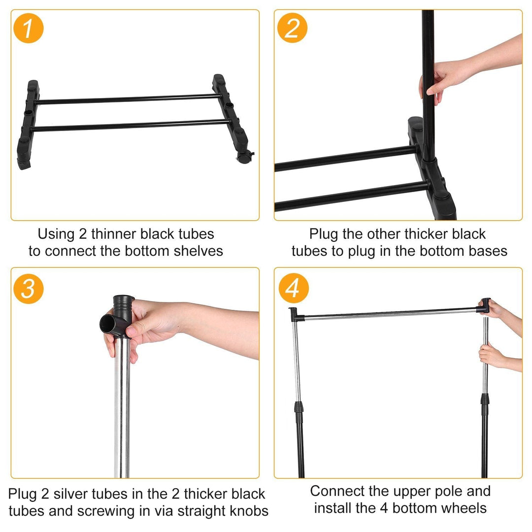 Lisslune | 15 kg./33 lbs. height-adjustable clothing rack