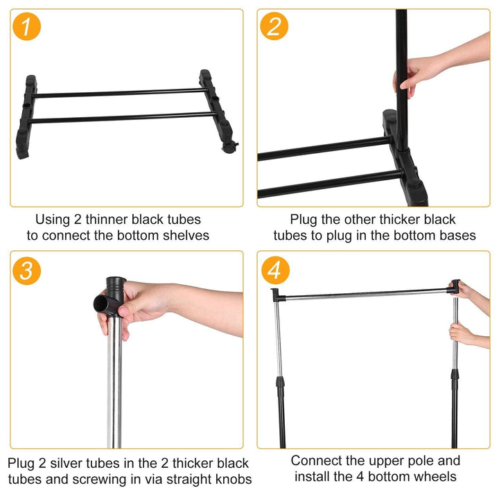 Lisslune | 15 kg./33 lbs. height-adjustable clothing rack