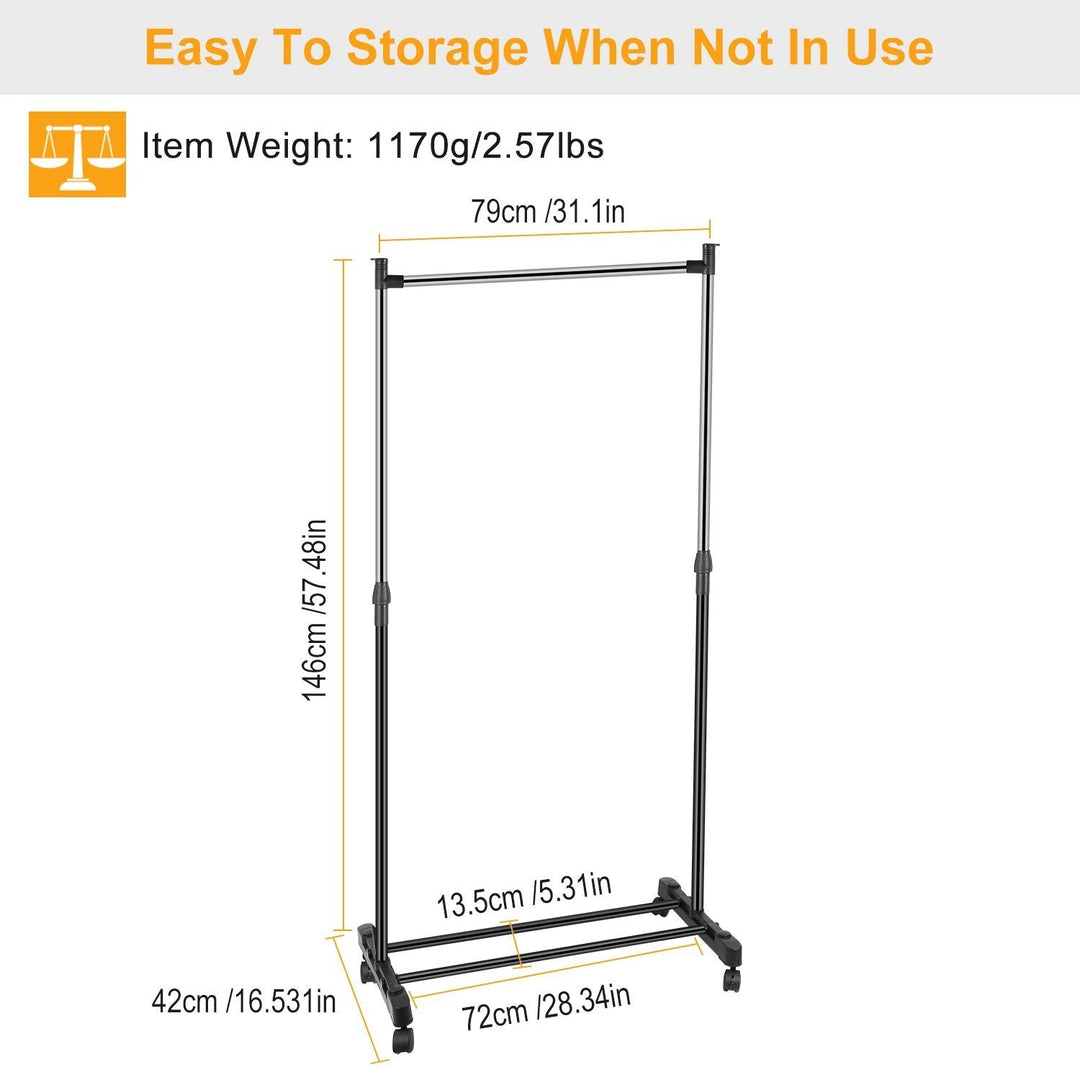 Lisslune | 15 kg./33 lbs. height-adjustable clothing rack