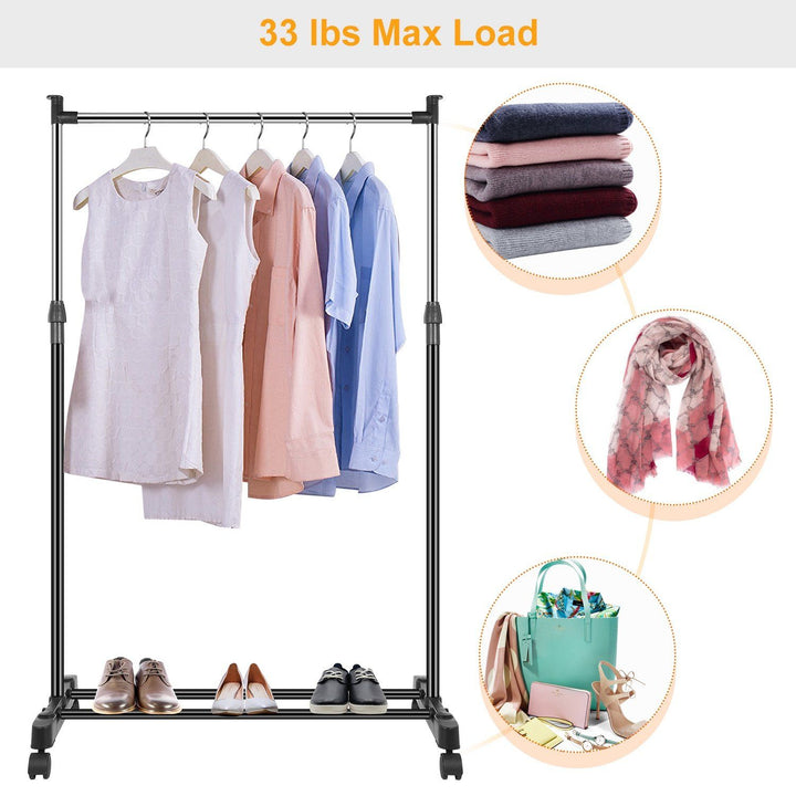 Lisslune | 15 kg./33 lbs. height-adjustable clothing rack