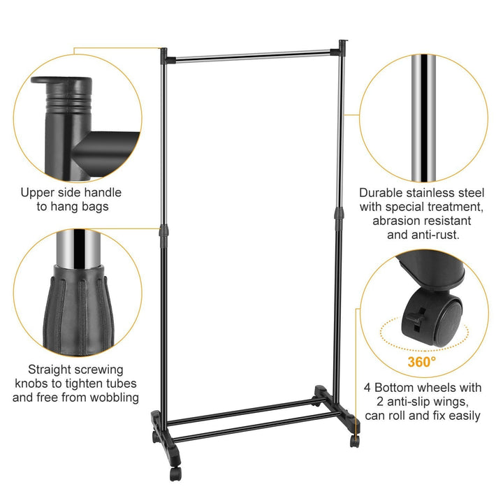 Lisslune | 15 kg./33 lbs. height-adjustable clothing rack
