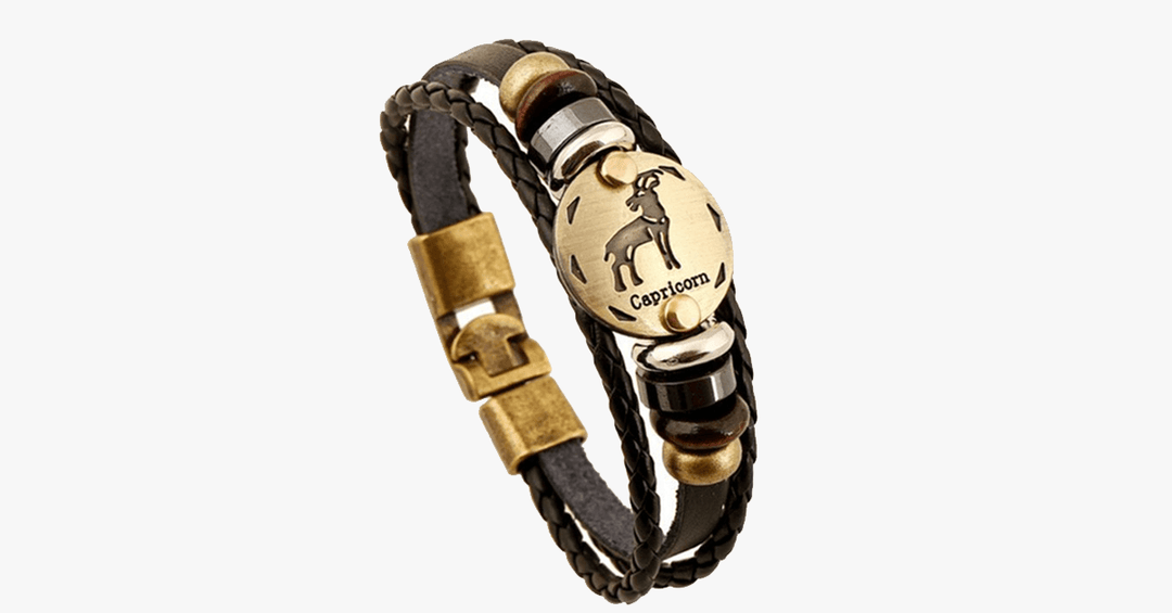 Lisslune | Zodiac Bracelet - Gallstone Leather Bracelet - Available for all zodiac signs