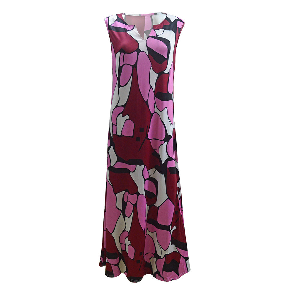 Ladies max dress with graphic print and flowing cut Lisslune
