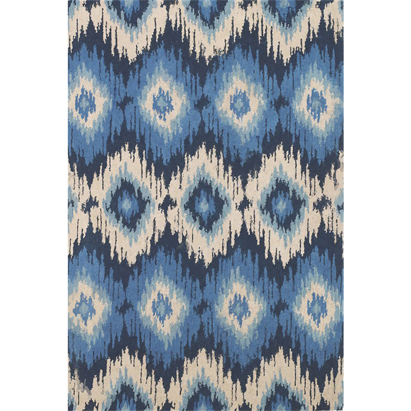 Lisslune | Tribal Gabbeh Abstract Rug Diamond Geometric Rug Polyester Washable Non-Slip Stain-Resistant Rug for the Bedroom