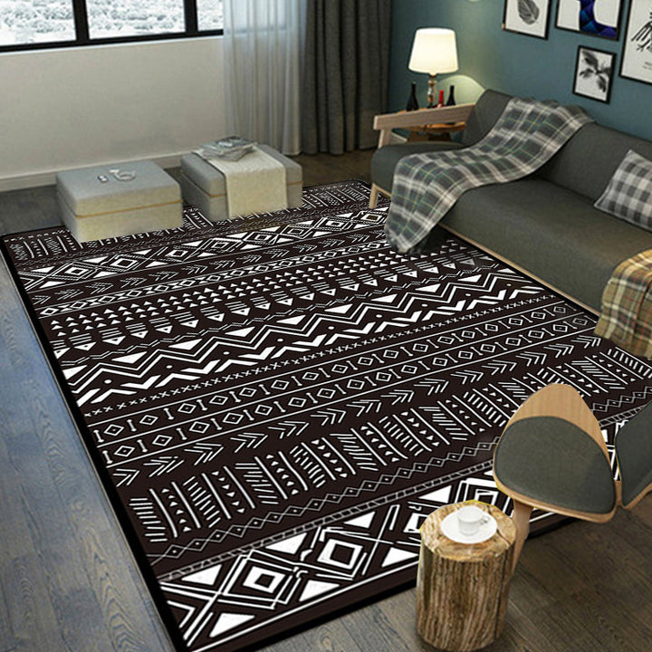 Lisslune | Scandinavian Geometric Chevron Rug Southwest Tribal Rug Synthetic Pet Friendly Area Rug for Living Room