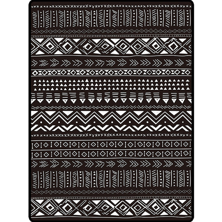 Lisslune | Scandinavian Geometric Chevron Rug Southwest Tribal Rug Synthetic Pet Friendly Area Rug for Living Room