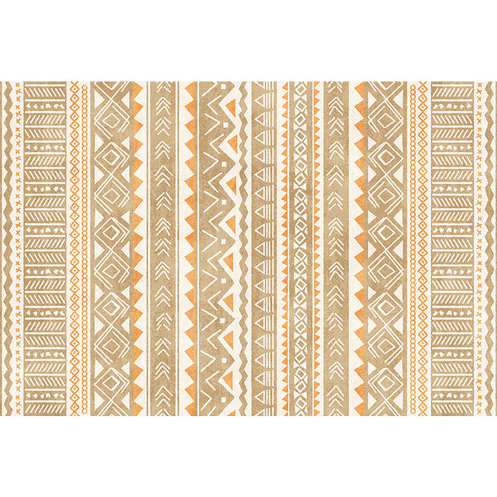 Lisslune | Indian America Area Rug Striped Diamond Geometric Synthetic Stain Resistant Power Loom Rug for the Area around the Fireplace