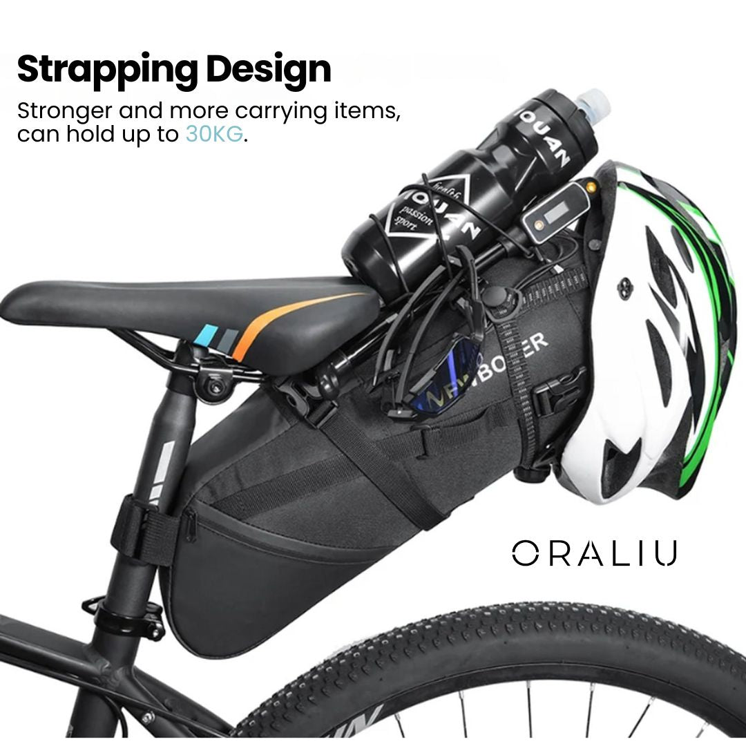 Lisslune | Waterproof Bike Saddle Bag – 10L Capacity, Lightweight & Durable Cycling Seat Pack