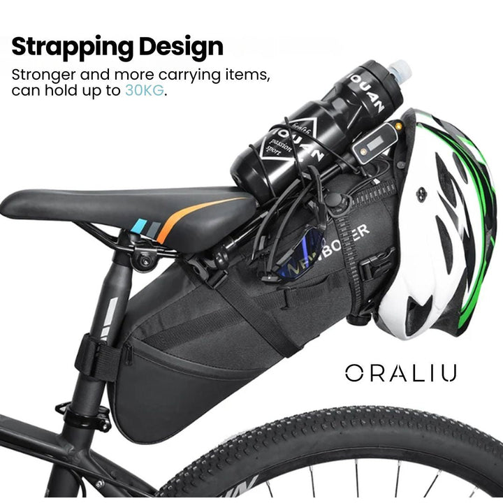 Lisslune | Waterproof Bike Saddle Bag – 10L Capacity, Lightweight & Durable Cycling Seat Pack