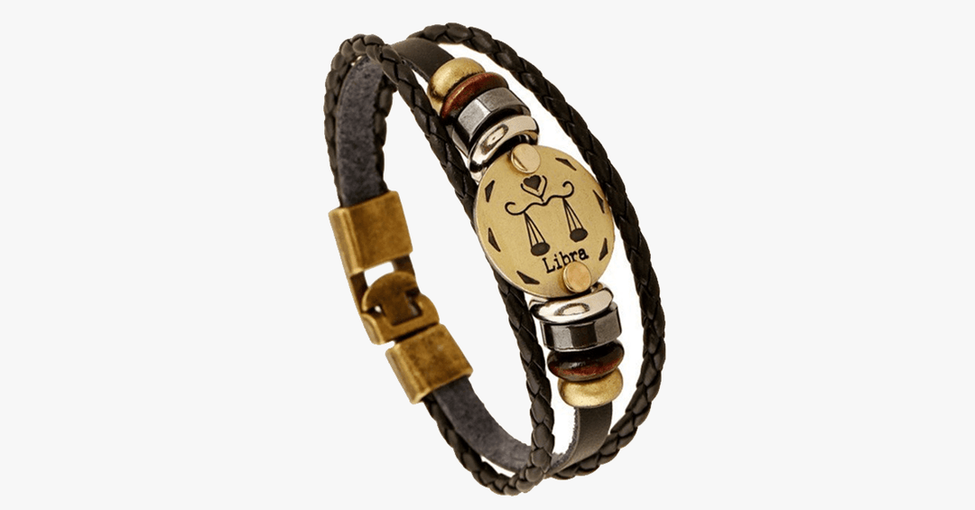 Lisslune | Zodiac Bracelet - Gallstone Leather Bracelet - Available for all zodiac signs