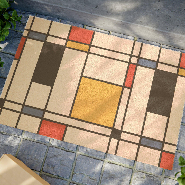 Lisslune | Elegant Adjustable Geometric Front Door Welcome Mat - Luxury Entrance Décor