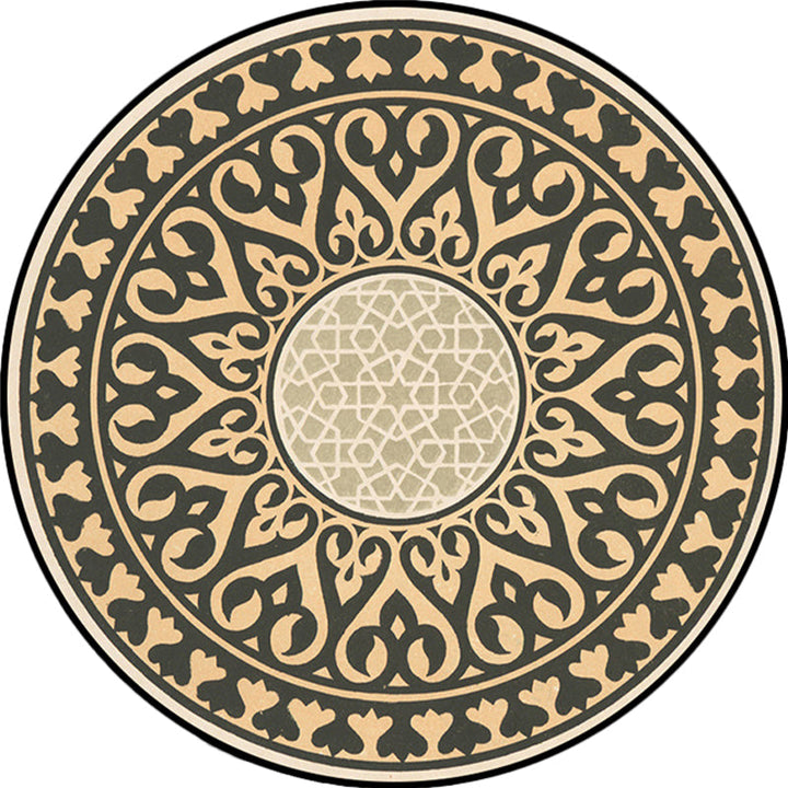 Lisslune | Americana Southwestern Rug Black and Yellow Polyester Rug Non-Slip Back Rug for Bedroom