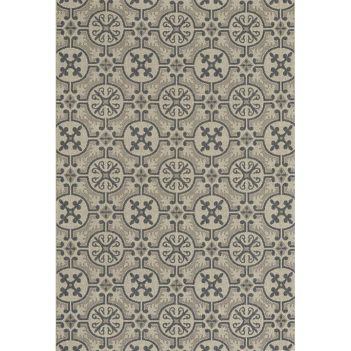 Lisslune | Moroccan Circle Pattern Rug in Brown Polyester Floor Mat Anti-Slip Area Rug for Home Decor