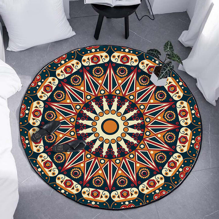 Lisslune | Moroccan Flower Carpet White and Red Polyester Carpet Non-Slip Backing Machine Washable Carpet for Bedroom