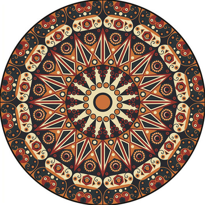 Lisslune | Moroccan Flower Carpet White and Red Polyester Carpet Non-Slip Backing Machine Washable Carpet for Bedroom