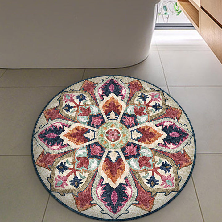 Lisslune | Unique Southwest Rug Brown Americana Rug Synthetic Non-slip Underlay Rug for Bedroom