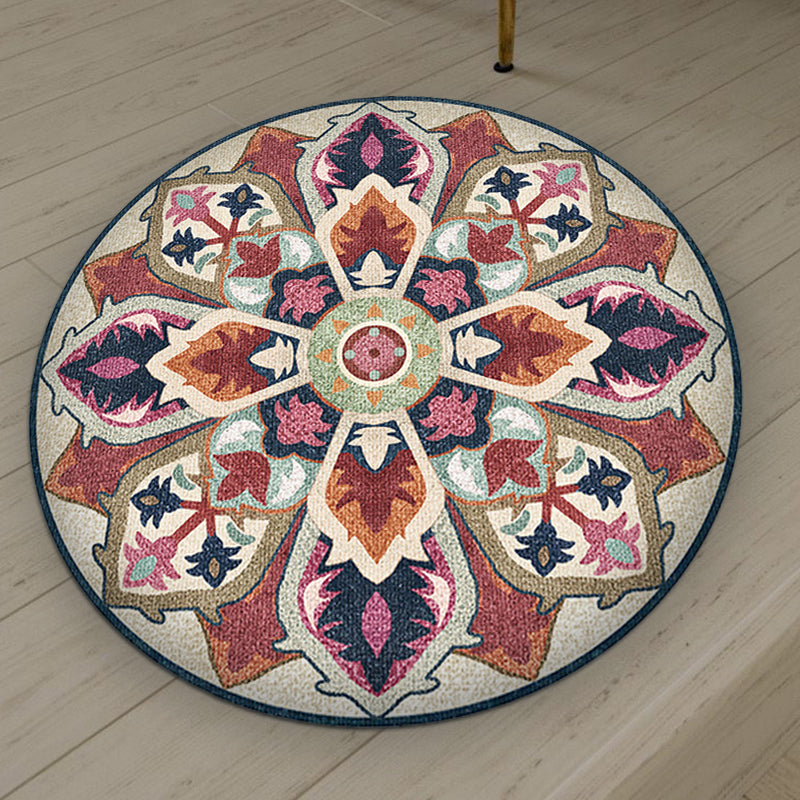 Lisslune | Unique Southwest Rug Brown Americana Rug Synthetic Non-slip Underlay Rug for Bedroom