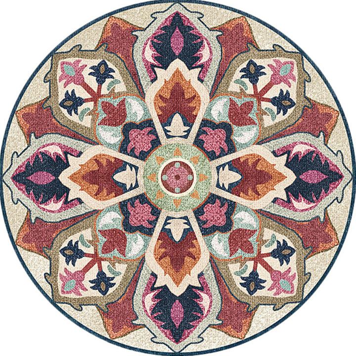 Lisslune | Unique Southwest Rug Brown Americana Rug Synthetic Non-slip Underlay Rug for Bedroom