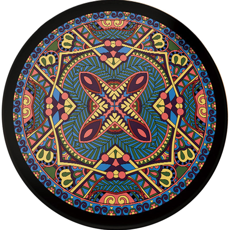 Lisslune | Southwest Tribal Carpet Red and Black Polyester Rug with Non-Slip Back Area Rug for Bedroom