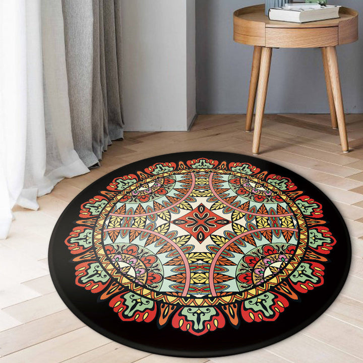 Lisslune | Southwest Tribal Carpet Red and Black Polyester Rug with Non-Slip Back Area Rug for Bedroom