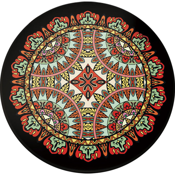 Lisslune | Southwest Tribal Carpet Red and Black Polyester Rug with Non-Slip Back Area Rug for Bedroom