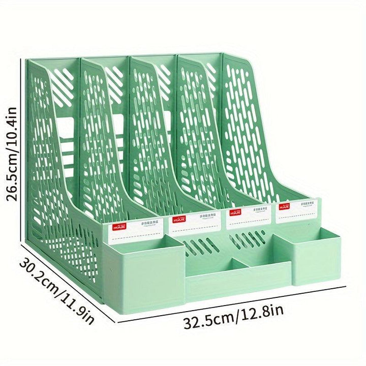 Lisslune | 4-compartment desk organizer with integrated pen holder