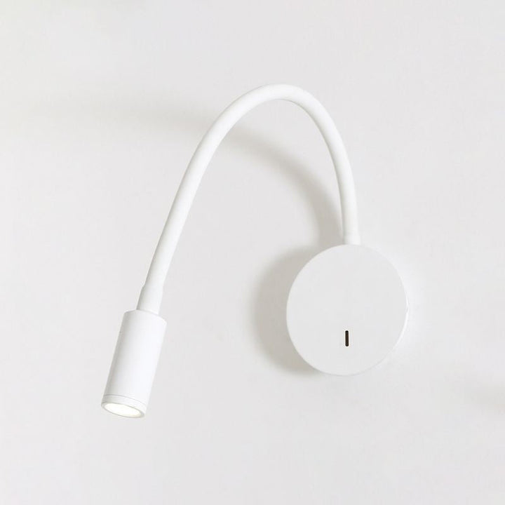 Skørter | Adjustable Cylinder Reading Wall Light Contemporary Silicone and Metal LED Black/White Wall Lamp