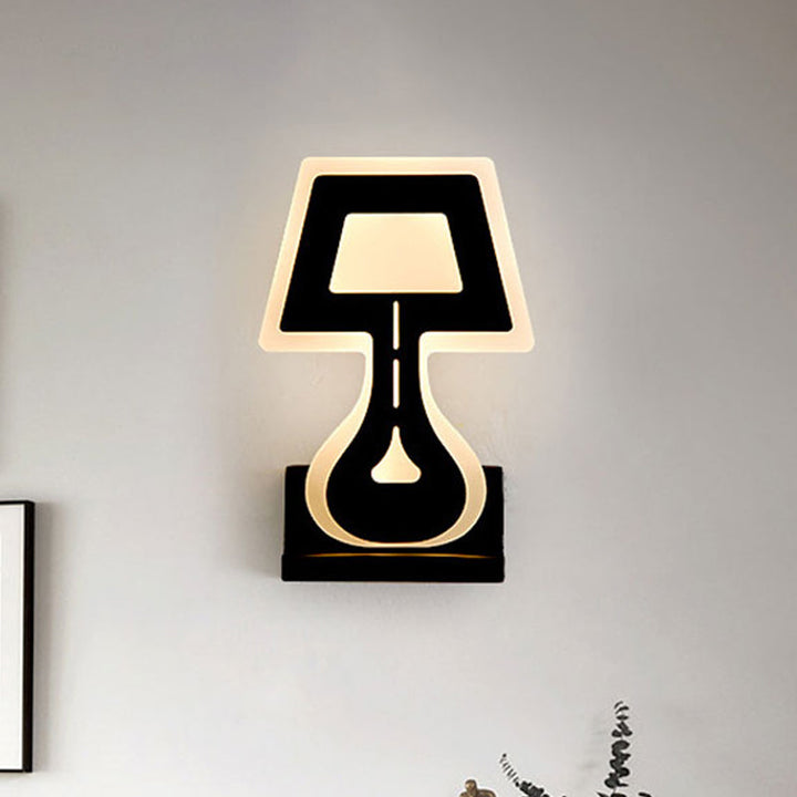 Lisslune | Modern LED Wall Lamp with Acrylic Shade Black/White Desk Lamp Shapes Wall Lighting in Warm/White Light