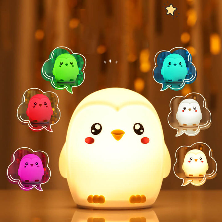 Lisslune | Colorful Penguins Tap Tap LED Nightstand Lamp