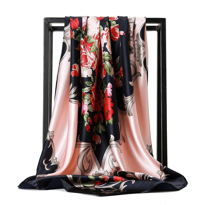 Lisslune | Large square scarf Simulation silk scarf All-match scarf Scarf