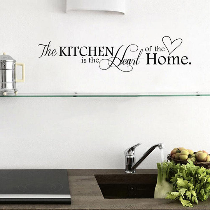 Lisslune | Warm Heart Kitchen Affirmation Vinyl Wall Art for Cozy Home Decor