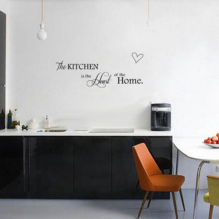 Lisslune | Warm Heart Kitchen Affirmation Vinyl Wall Art for Cozy Home Decor