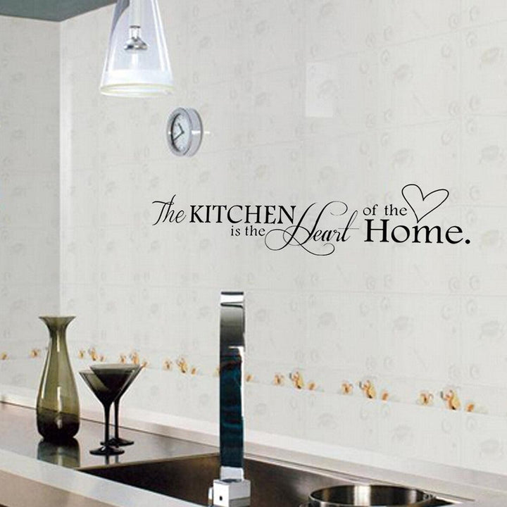 Lisslune | Warm Heart Kitchen Affirmation Vinyl Wall Art for Cozy Home Decor