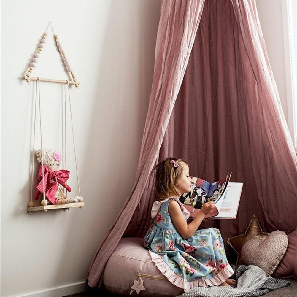 Lisslune | Nordic inspired wooden bead swing shelf organizer for children's room