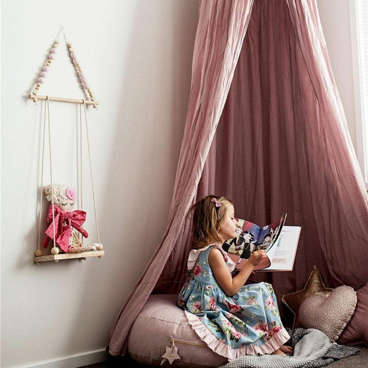 Lisslune | Nordic inspired wooden bead swing shelf organizer for children's room