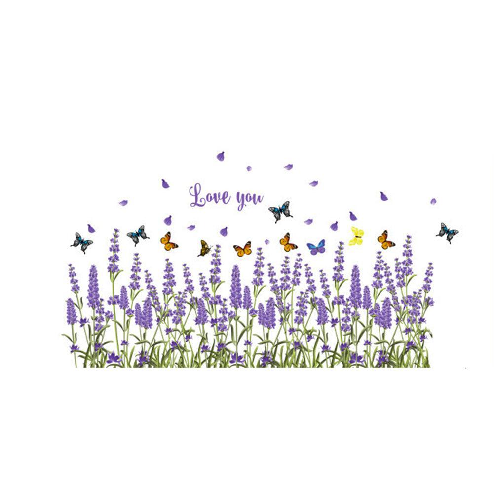 Lisslune | Lavender Butterfly PVC Wall Art Sticker for Elegant Home Decor