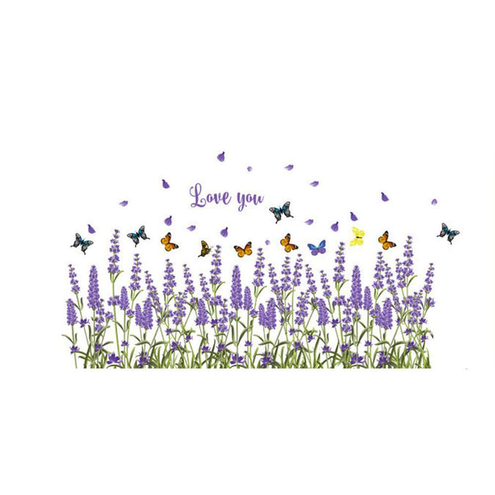 Lisslune | Lavender Butterfly PVC Wall Art Sticker for Elegant Home Decor