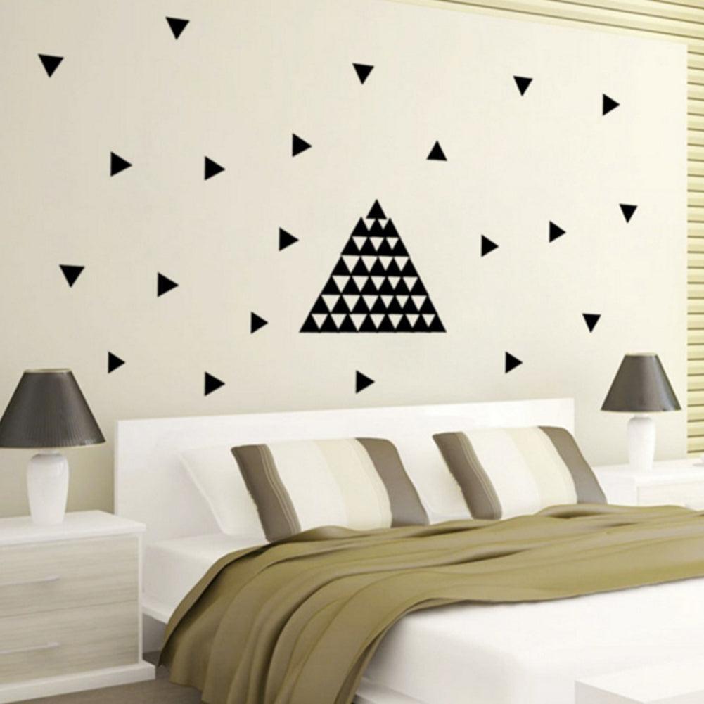Lisslune | Stylish 48-piece geometric triangle wall sticker set
