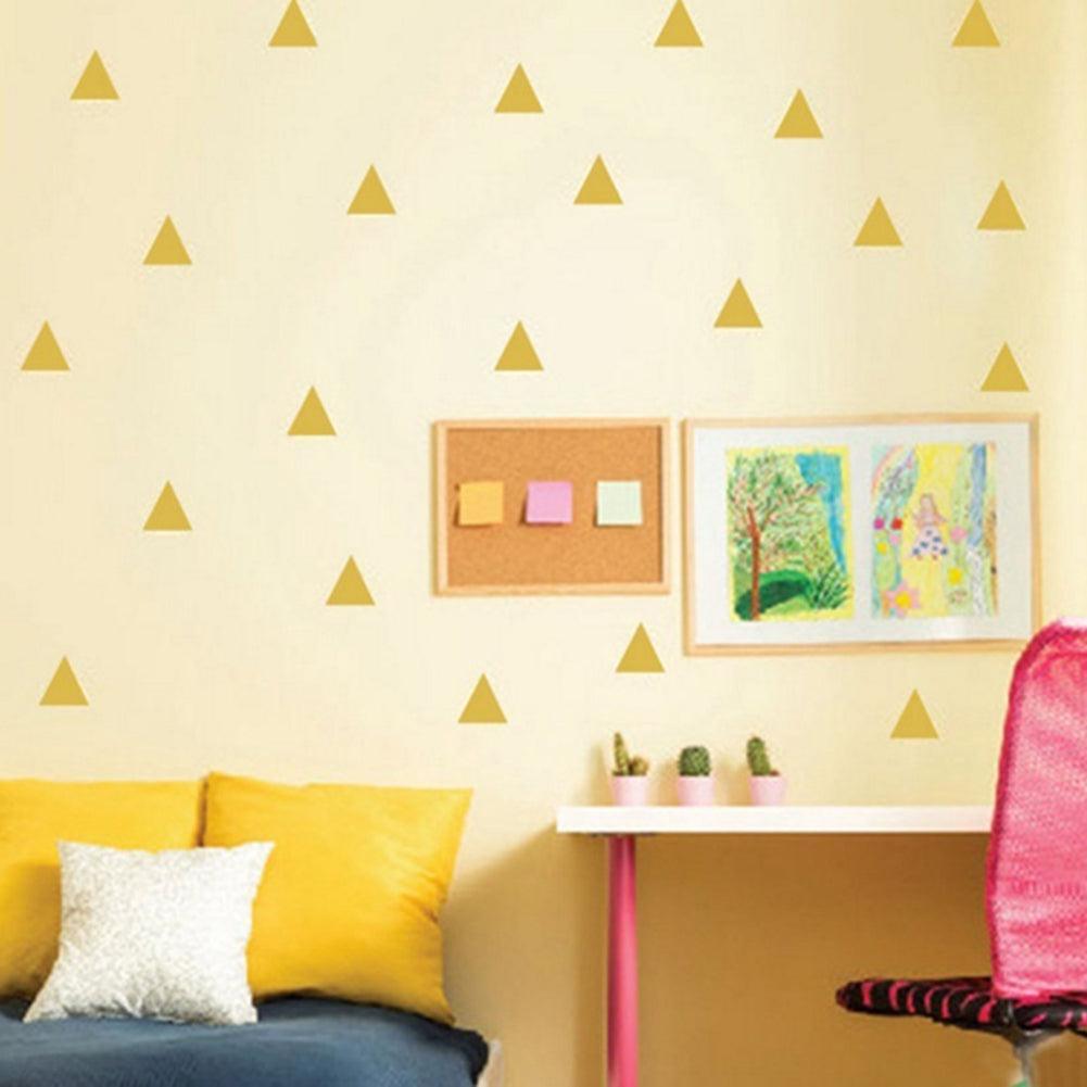 Lisslune | Stylish 48-piece geometric triangle wall sticker set